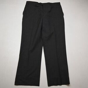 Bespoke 36x30 Gray Houndstooth Check 100% Wool Classic Dress Mens Pants